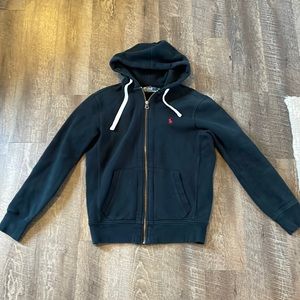 Mens medium black polo hoodie